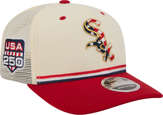 Chicago White Sox New Era 250th Independence Day 2 Tone Ivory/Red 9SEVENTY Trucker Hat
