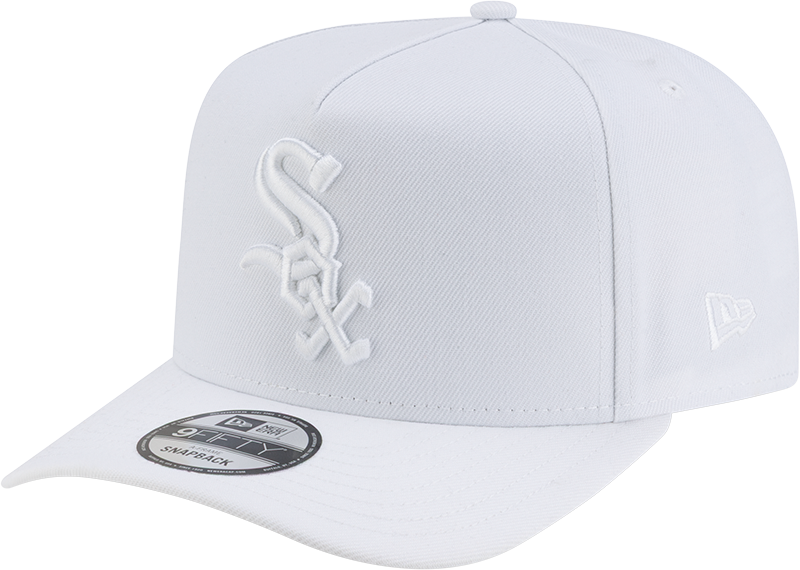 Chicago White Sox New Era White Team Logo A-Frame 9FIFTY Snapback Hat