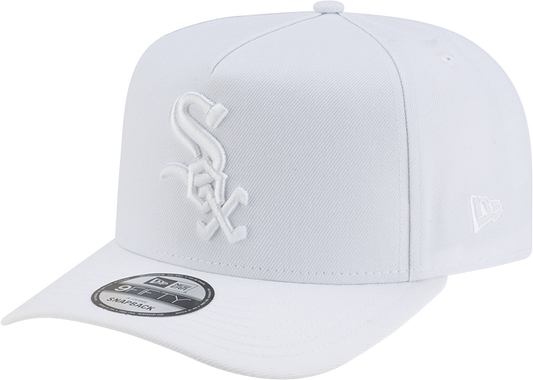 Chicago White Sox New Era White Team Logo A-Frame 9FIFTY Snapback Hat