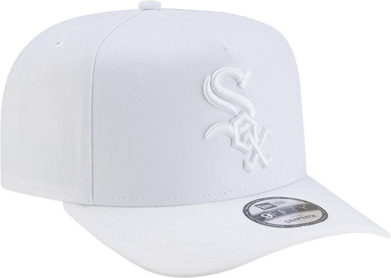 Chicago White Sox New Era White Team Logo A-Frame 9FIFTY Snapback Hat