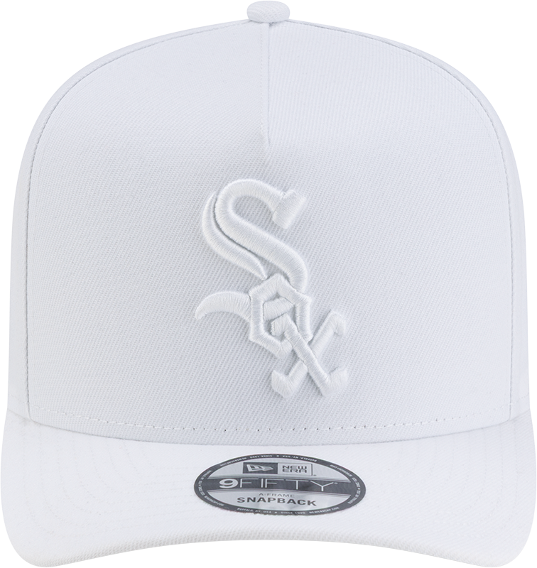 Chicago White Sox New Era White Team Logo A-Frame 9FIFTY Snapback Hat