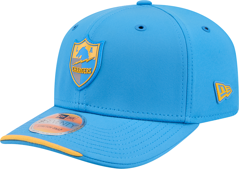 Men's Los Angeles Chargers New Era 2026 NFL Sideline 9SEVENTY Throwback Logo Light Blue Adjustable Hat