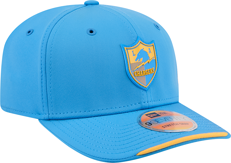 Men's Los Angeles Chargers New Era 2026 NFL Sideline 9SEVENTY Throwback Logo Light Blue Adjustable Hat