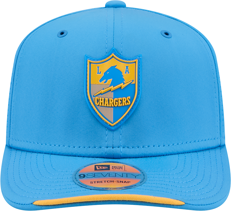 Men's Los Angeles Chargers New Era 2026 NFL Sideline 9SEVENTY Throwback Logo Light Blue Adjustable Hat