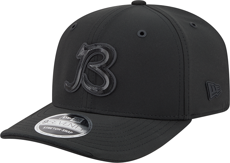 Men's Chicago Bears New Era 2026 NFL Sideline 9SEVENTY 'B' Logo Tonal Black Adjustable Hat