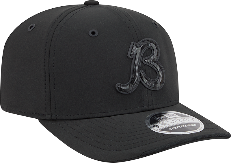 Men's Chicago Bears New Era 2026 NFL Sideline 9SEVENTY 'B' Logo Tonal Black Adjustable Hat