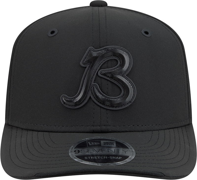 Men's Chicago Bears New Era 2026 NFL Sideline 9SEVENTY 'B' Logo Tonal Black Adjustable Hat