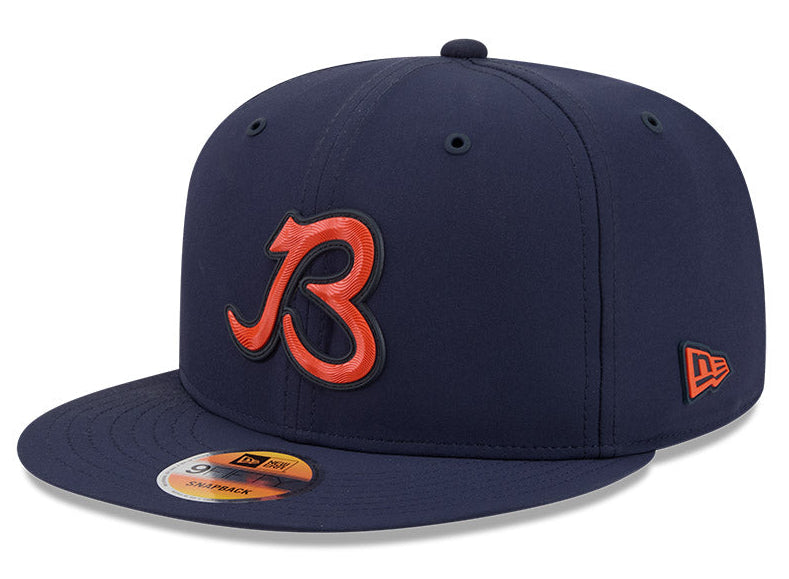 Men's Chicago Bears New Era Navy B Logo 2026 NFL Sideline 9FIFTY Snapback Hat
