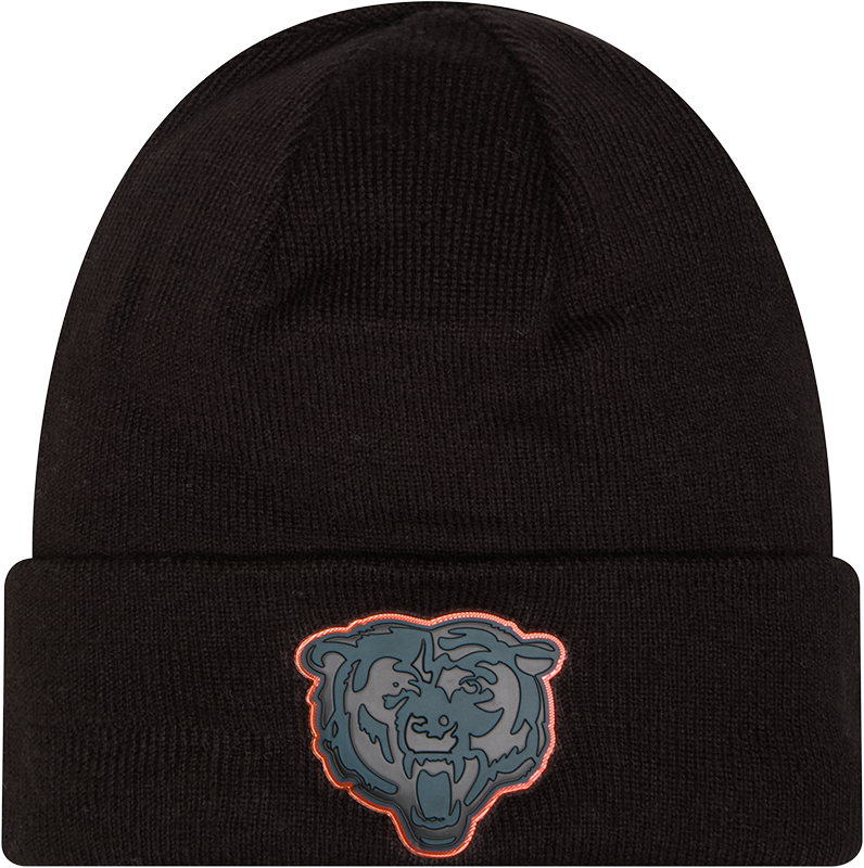 Chicago Bears Chrome 2026 Sideline Black New Era Knit Cuffed Knit