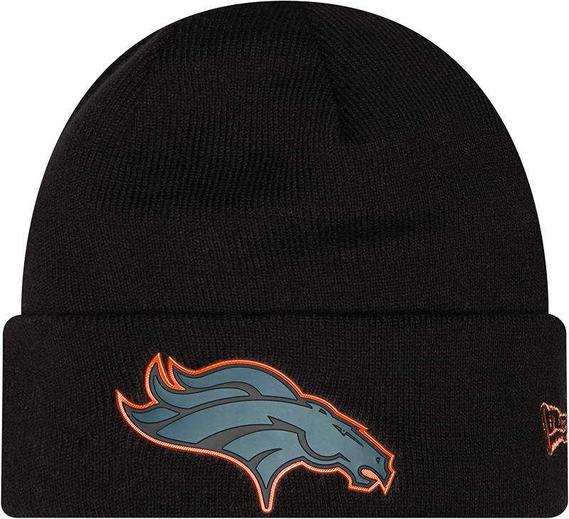 Denver Broncos Chrome 2026 Sideline Black New Era Knit Cuffed Knit