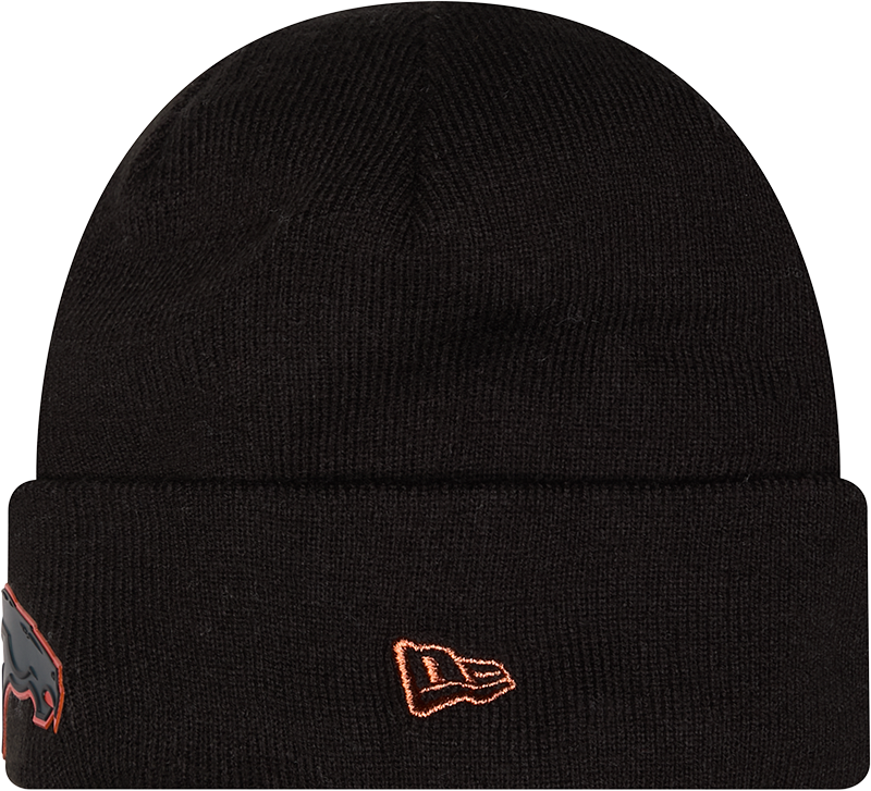 Denver Broncos Chrome 2026 Sideline Black New Era Knit Cuffed Knit
