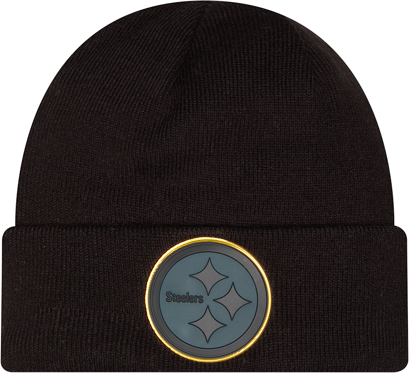 Pittsburgh Steelers Chrome 2026 Sideline Black New Era Knit Cuffed Knit