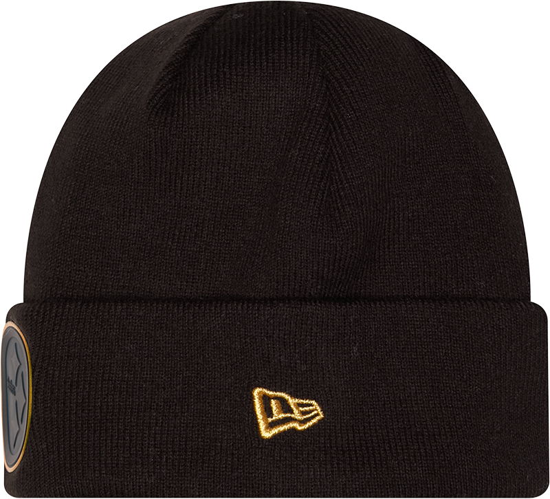 Pittsburgh Steelers Chrome 2026 Sideline Black New Era Knit Cuffed Knit