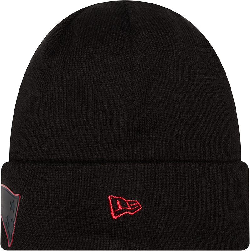 New England Patriots Chrome 2026 Sideline Black New Era Knit Cuffed Knit