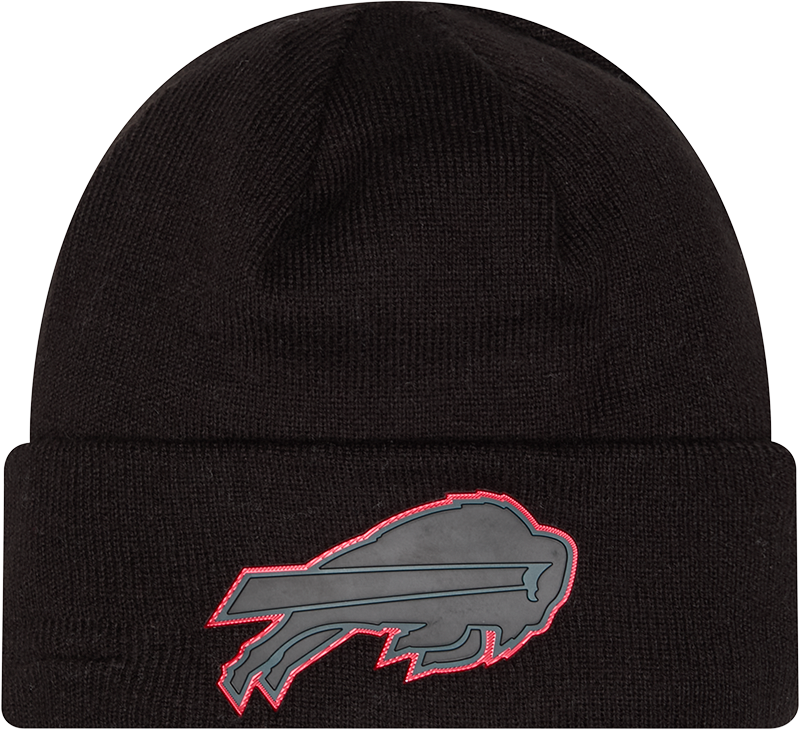 Buffalo Bills Chrome 2026 Sideline Black New Era Knit Cuffed Knit