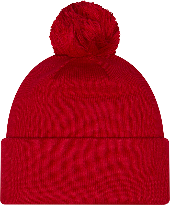 Ohio State Buckeyes New Era Patched Cuffed Knit Hat with Pom