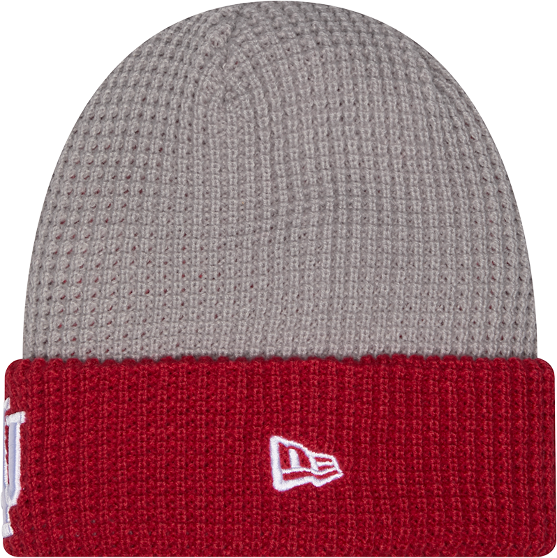 Indiana Hoosiers Red/Grey Waffle Cuffed Knit Hat