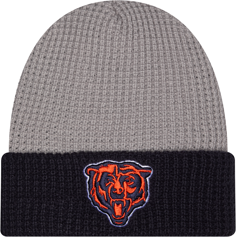 Chicago Bears Waffle Grey/Navy New Era Knit Classic Cuffed Knit