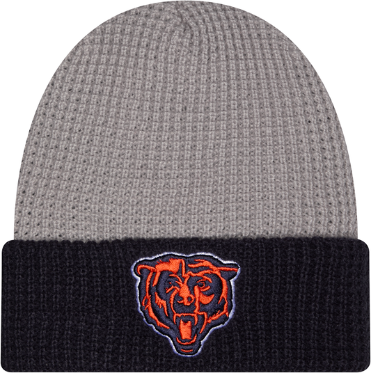 Chicago Bears Waffle Grey/Navy New Era Knit Classic Cuffed Knit