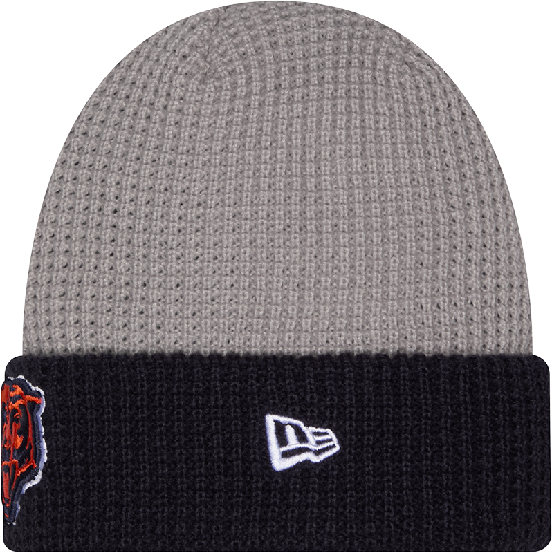 Chicago Bears Waffle Grey/Navy New Era Knit Classic Cuffed Knit