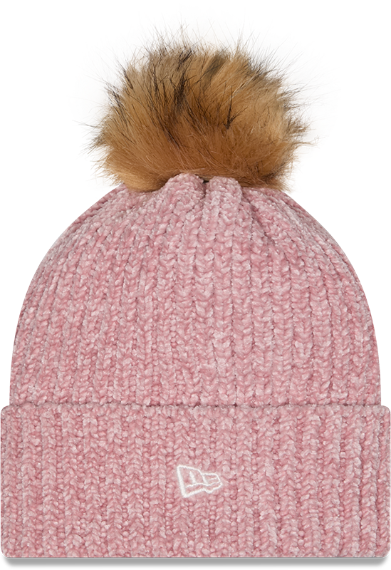 Women's Chicago Bears New Era Pink Sport Pom Cuffed Knit Hat