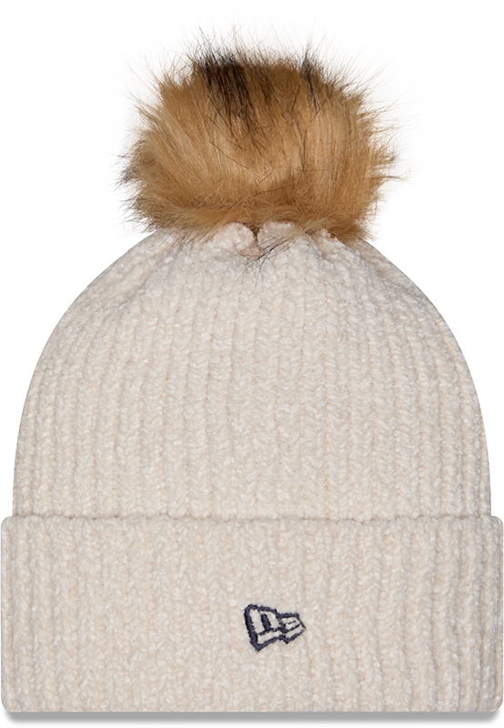 Women's Chicago Bears New Era Ivory Sport Pom Cuffed Knit Hat