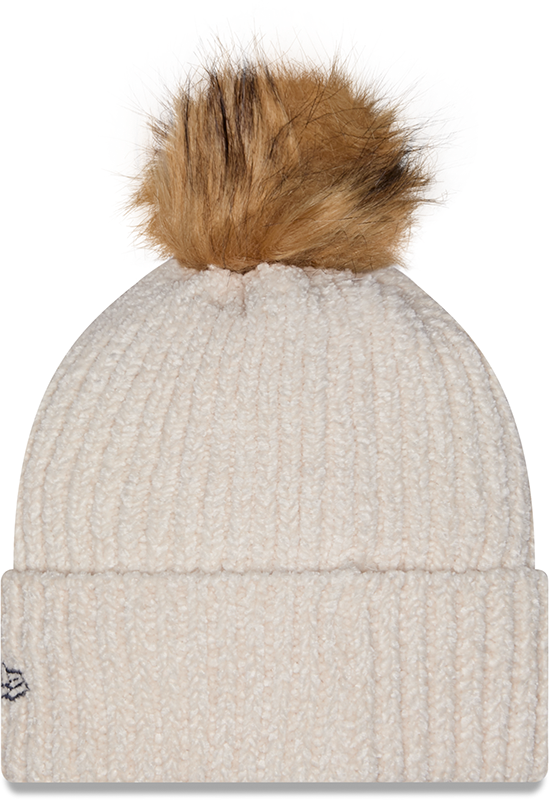Women's Chicago Bears New Era Ivory Sport Pom Cuffed Knit Hat