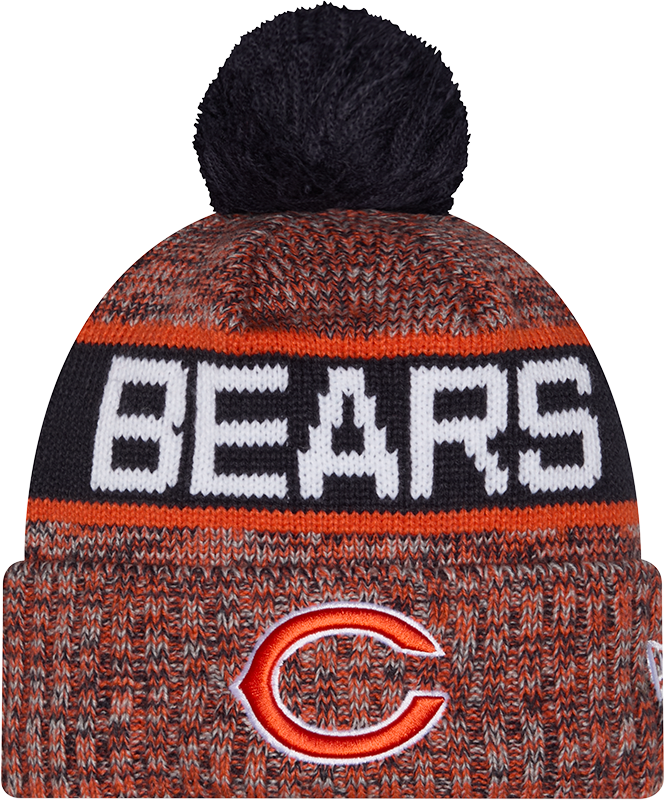 Chicago Bears Mens's Secondary 'C' Logo Multi Color Pom Knit