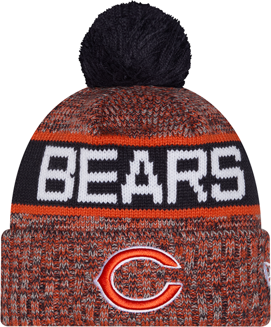 Chicago Bears Mens's Secondary 'C' Logo Multi Color Pom Knit