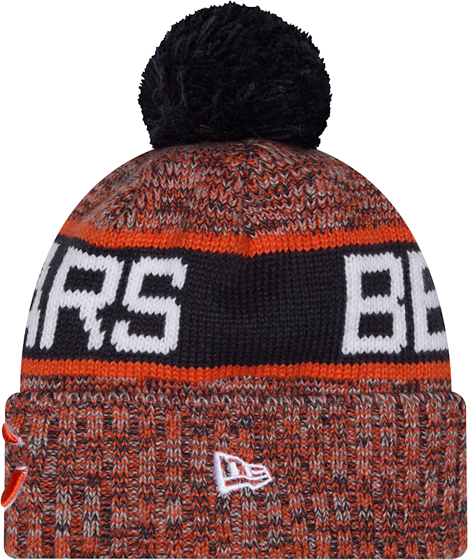 Chicago Bears Mens's Secondary 'C' Logo Multi Color Pom Knit
