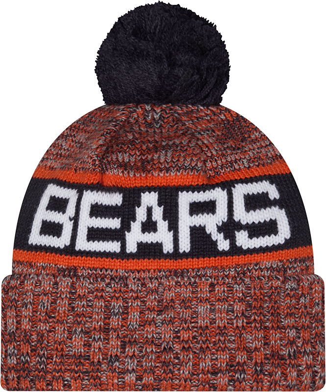 Chicago Bears Mens's Secondary 'C' Logo Multi Color Pom Knit