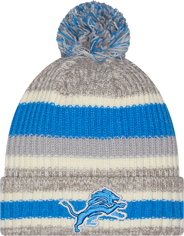 Detroit Lions New Era Knit Classic Cuffed Pom Knit