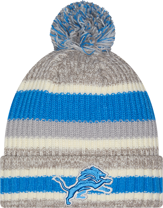 Detroit Lions New Era Knit Classic Cuffed Pom Knit