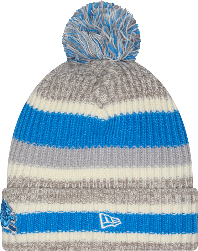 Detroit Lions New Era Knit Classic Cuffed Pom Knit