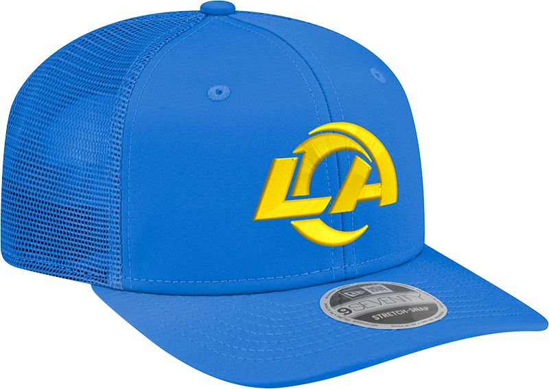 Men's Los Angeles New Era Royal Stretch Snap Trucker Adjustable Hat