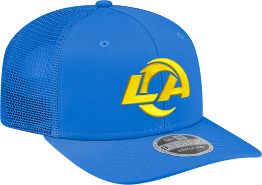 Men's Los Angeles New Era Royal Stretch Snap Trucker Adjustable Hat