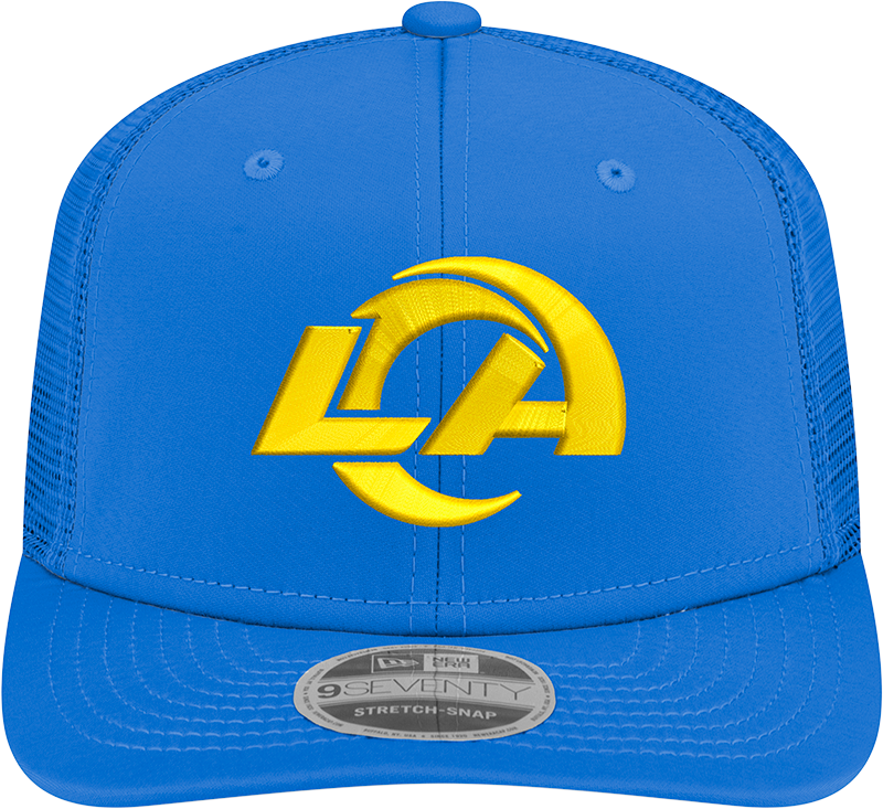 Men's Los Angeles New Era Royal Stretch Snap Trucker Adjustable Hat