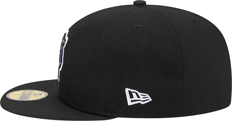 Men's New Era Black/White Chicago Bears Graphite Logo 59FIFTY Fitted Hat