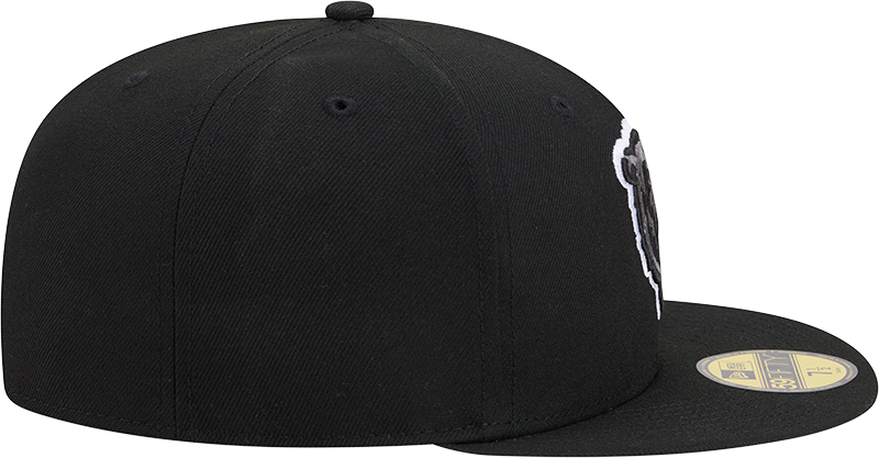 Men's New Era Black/White Chicago Bears Graphite Logo 59FIFTY Fitted Hat