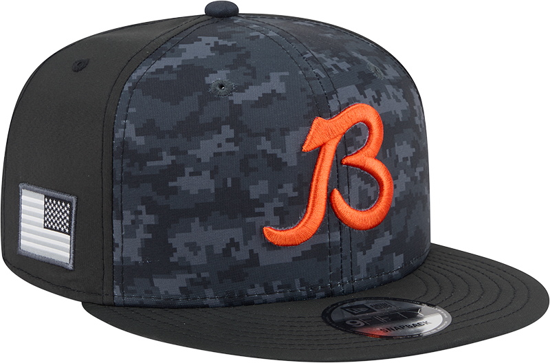 Chicago Bears New Era 2026 Salute To Service 9FIFTY 'B' Logo Adjustable Snapback Hat - Black (Copy)