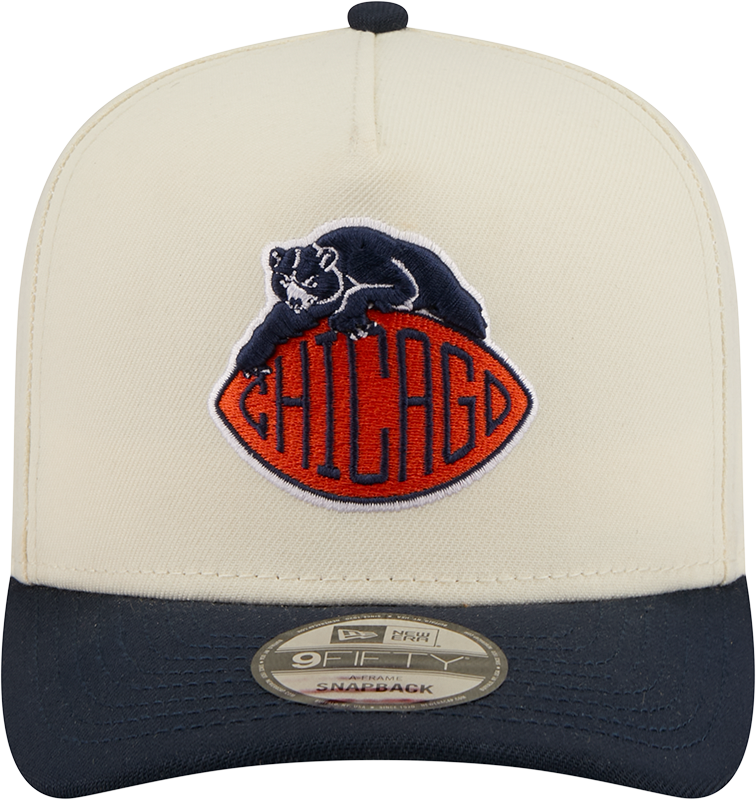 Men's Chicago Bears New Era 2026 NFL Rivalry Chrome A-Frame 9FIFTY Snapback Adjustable Hat