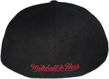 Men's Chicago Bulls Mitchell & Ness Hardwood Classics 2 Tone Black/Red Reload 2.0 Dynasty Fitted Hat - Pro Jersey Sports