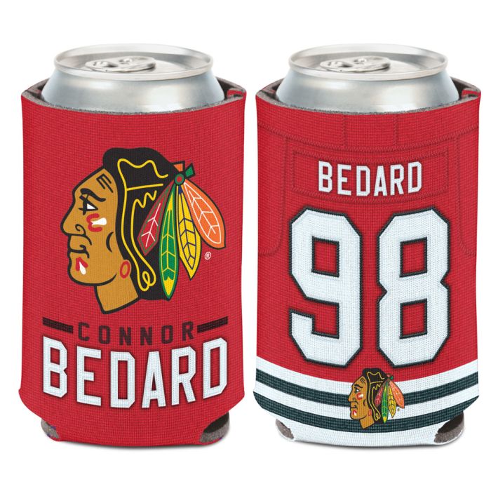 Connor Bedard Chicago Blackhawks 2 Sided 12 oz. Can Cooler By Wincraft
