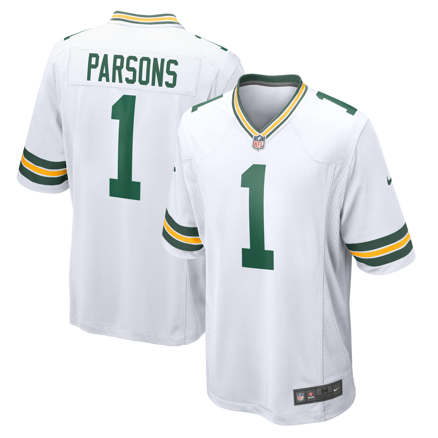 Men's Green Bay Packers Micah Parsons Nike White Player Game Jersey - Pro Jersey Sports