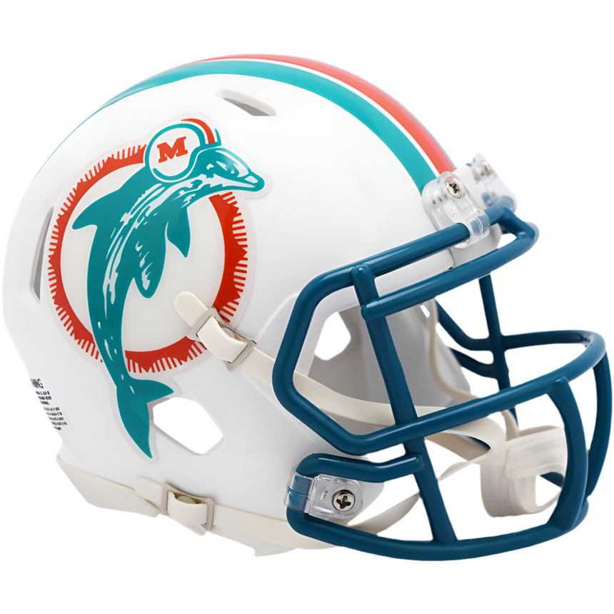 Miami Dolphins 1980-1996 Speed Mini Football Helmet - Pro Jersey Sports