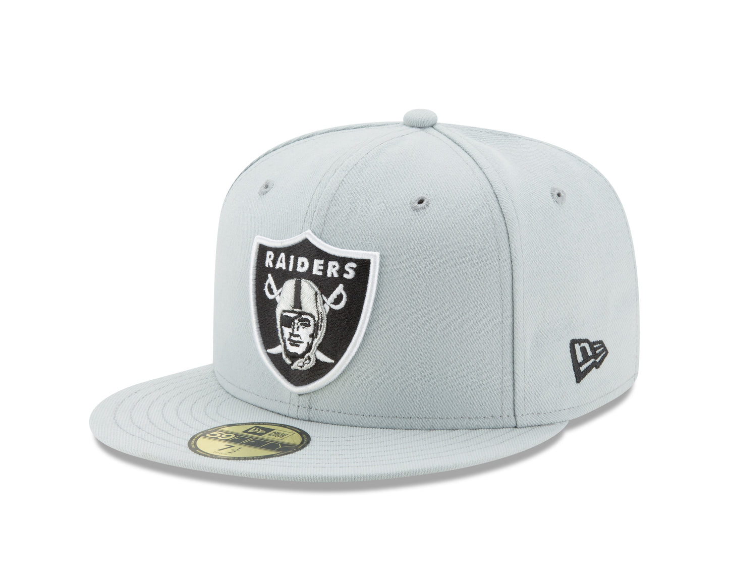 Las Vegas Raiders New Era Snow Gray Classic 59FIFTY Fitted Hat