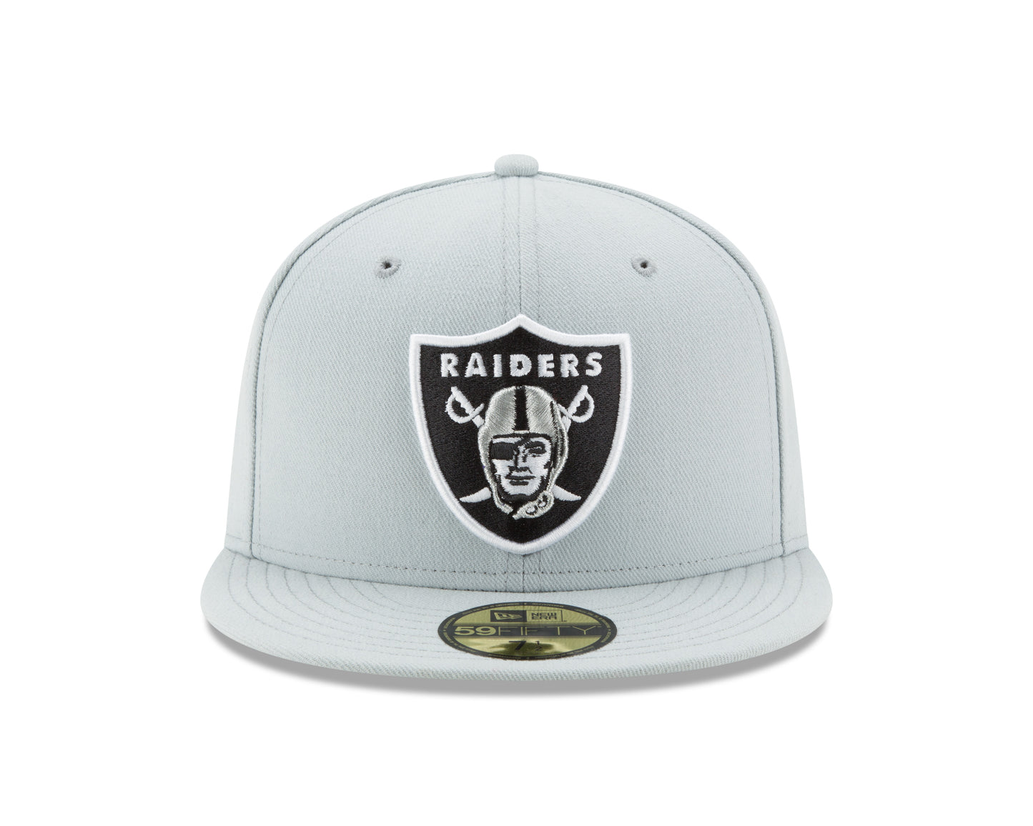 Las Vegas Raiders New Era Snow Gray Classic 59FIFTY Fitted Hat