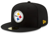 Men's Pittsburgh Steelers New Era Black Basic 59FIFTY Fitted Hat - Pro Jersey Sports