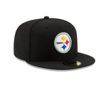 Men's Pittsburgh Steelers New Era Black Basic 59FIFTY Fitted Hat - Pro Jersey Sports