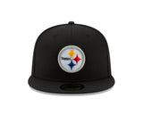 Men's Pittsburgh Steelers New Era Black Basic 59FIFTY Fitted Hat - Pro Jersey Sports